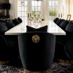 Dining Room furniture - Tara black velvet chair by Lori Morris Interior Design - US & Canada